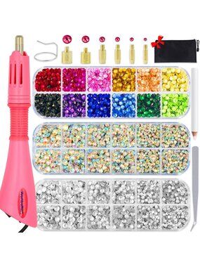 Hotfix Rhinestone Applicator Kit - 5000 AB Crystal Gems for Fabric Crafts